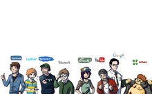 facebook google youtube twitter myspace wikipedia deviantart 1920x1200 wallpaper 